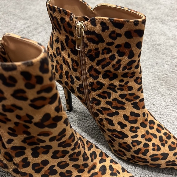 Women bootie ankle boots leopard print - Picture 4 of 8